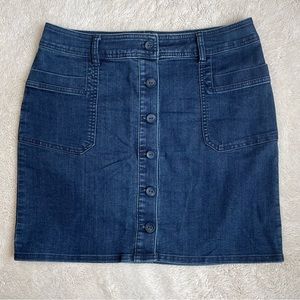 Prana Button-up Jean Skirt